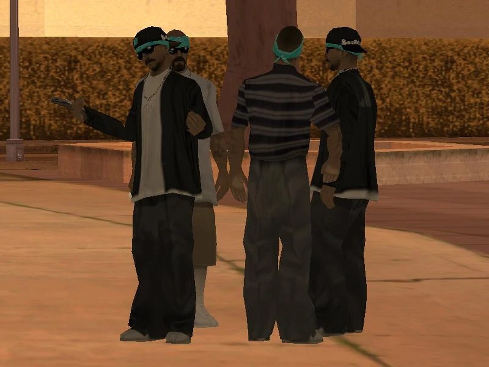 Os Varrios Los Aztecas representam as gangues latinas no game — Foto: Reprodução/GTA WIki