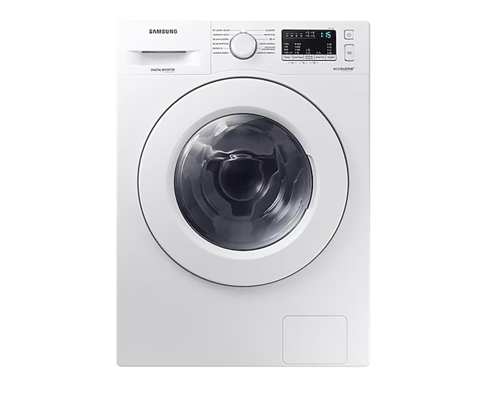 Samsung WD10M é uma opção multifuncional que lava, seca e esteriliza a seco as roupas — Foto: Reprodução/Samsung
