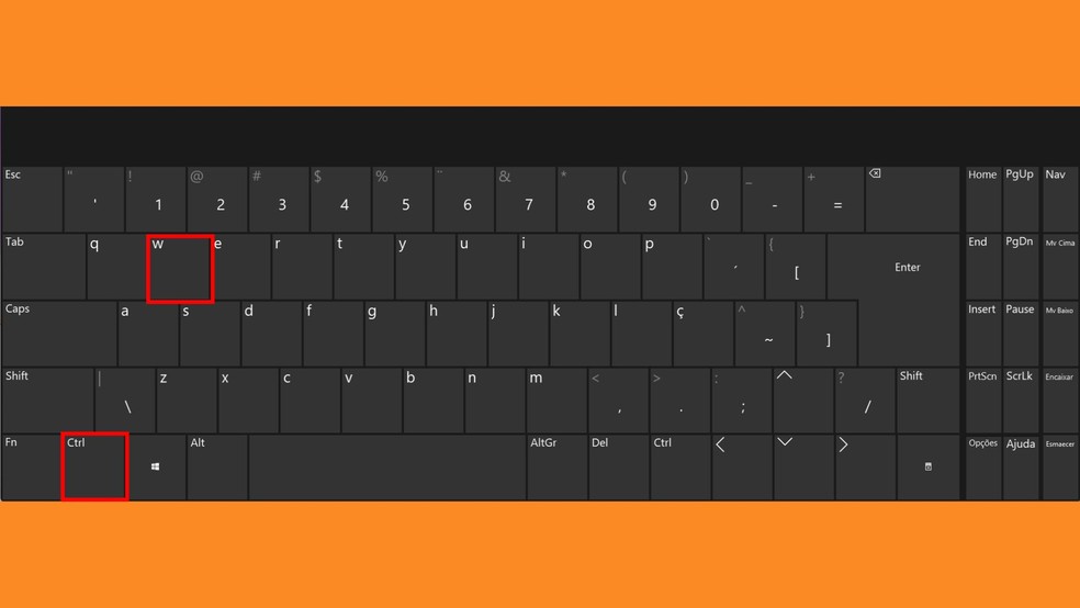 O ATALHO CTRL+WÉTITI PARA Quando o Mouse O Touchpad não