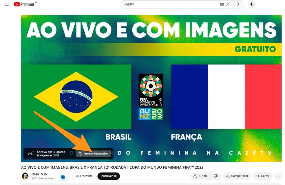 Brasil x França ao vivo: onde assistir ao jogo da Copa do Mundo Feminina