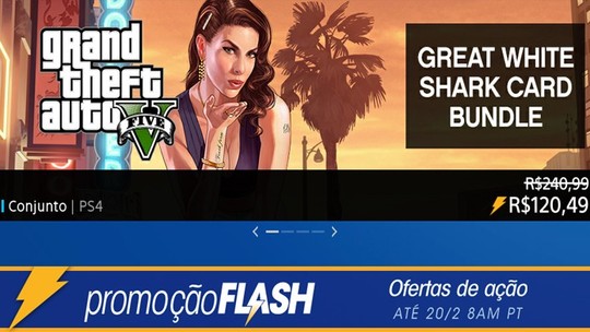 GTA 5 e Dark Souls 2 estão mais baratos em promoção Flash na PSN