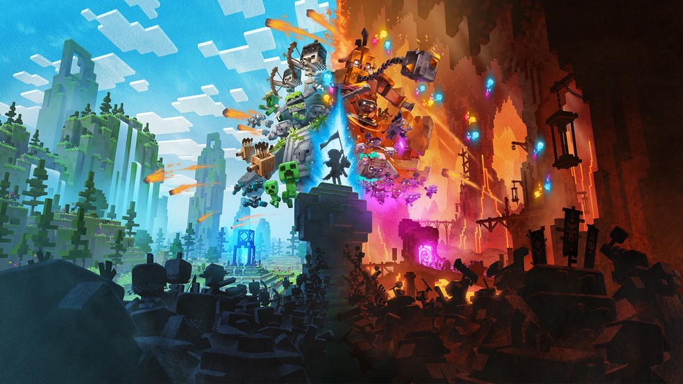 Minecraft Legends é jogo com foco em estratégia — Foto: Reprodução/Xbox Wire