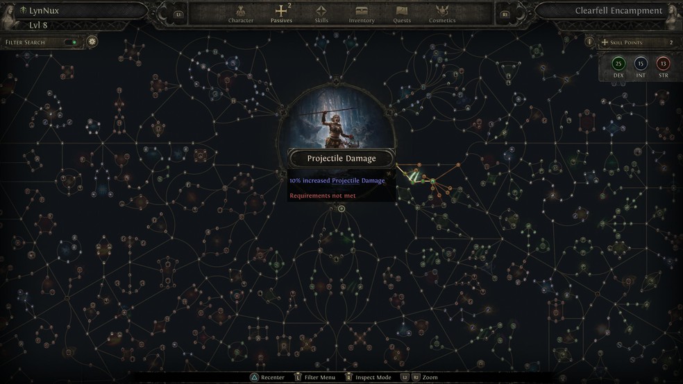 Path of Exile 2 ainda traz árvore de habilidades gigantesca e intimidadora, mas curva de aprendizado é mais simples e rotas são mais intuitivas — Foto: Daniel Trefilio/TechTudo