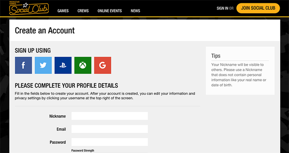 How to Create an Account on Rockstar Games Social Club Using your