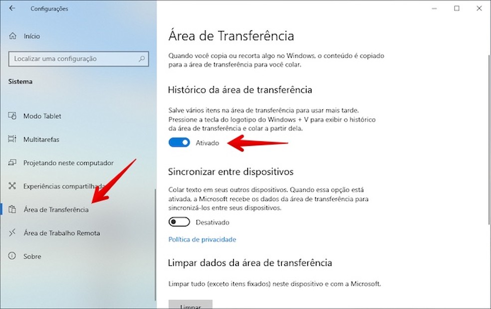 Como usar o Cloud Clipboard, nova função do Windows 10
