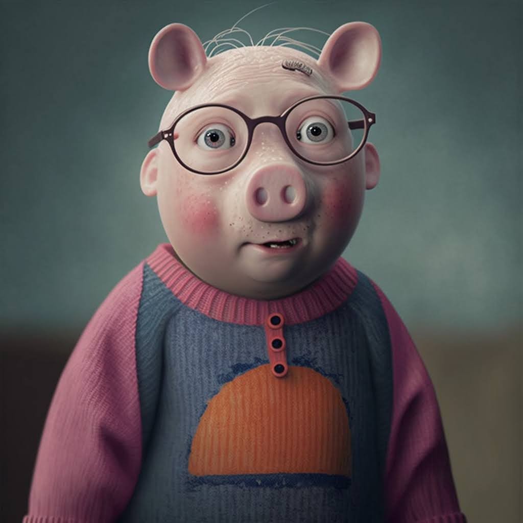 Versão realista de Peppa Pig  — Foto: Reprodução/Midjourney