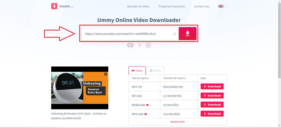 Ummy: como usar site para baixar v\u00eddeos online e de gra\u00e7a
