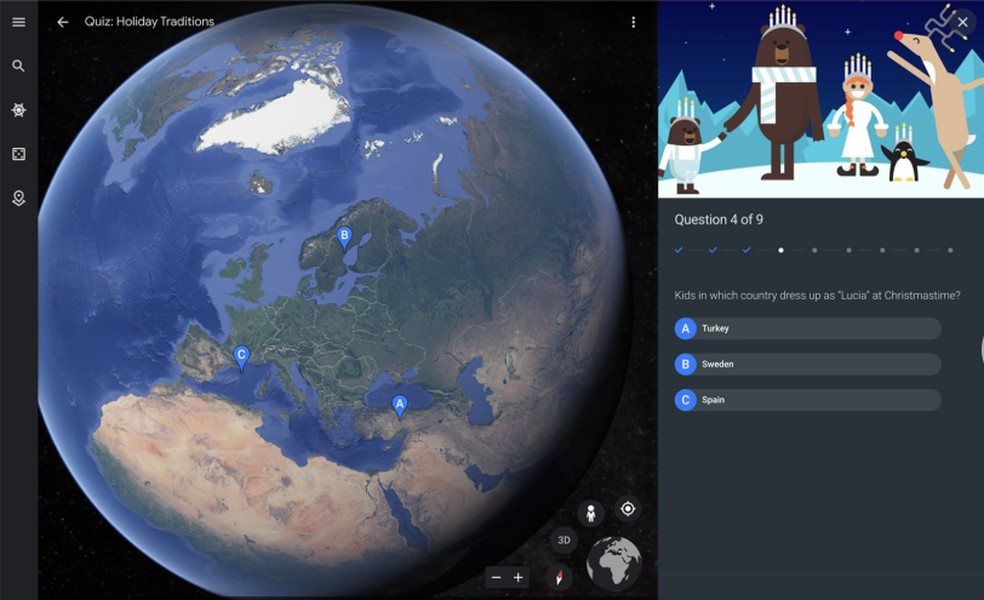 Siga o Papai Noel: site do Google tem mapa da viagem e games de