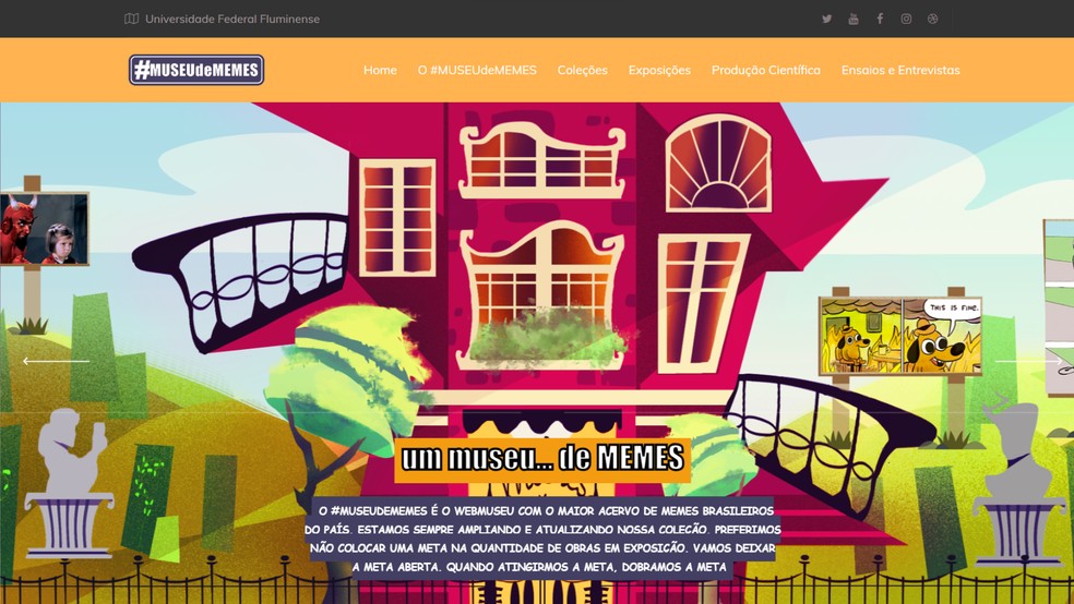 Projeto acadêmico '#MUSEUdeMEMES' reúne acervo de humor da internet — Foto: Reprodução/Júlia Silveira