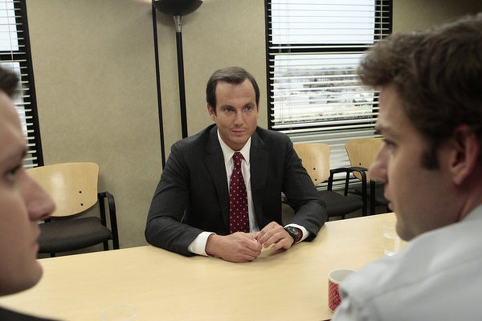 Fred Henry, o personagem de Will Arnett, foi mais um dos candidatos entrevistados para a função de gerente regional da Dunder Mifflin — Foto: Reprodução/NBC