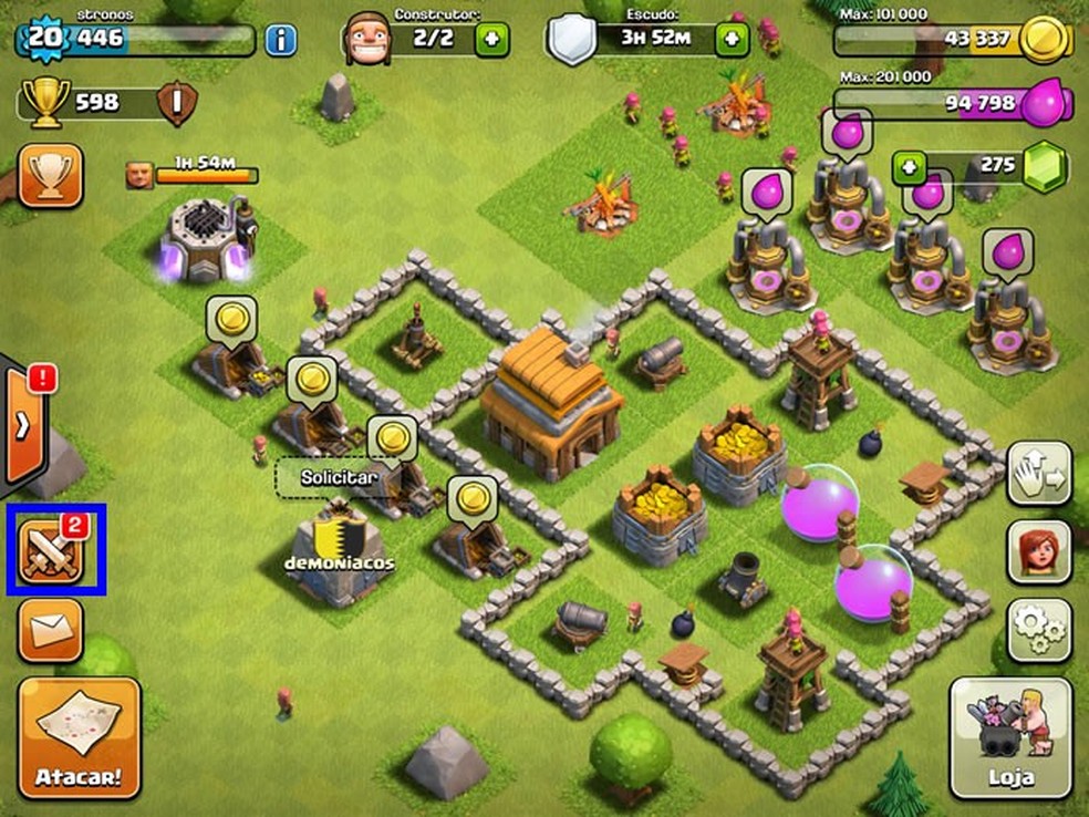 Desapego Games - Clash of Clans (COC) > CONTA CLASH OF CLANS CV 7 FULL+4  CONSTRUTORES+ITENS MÁGICOS