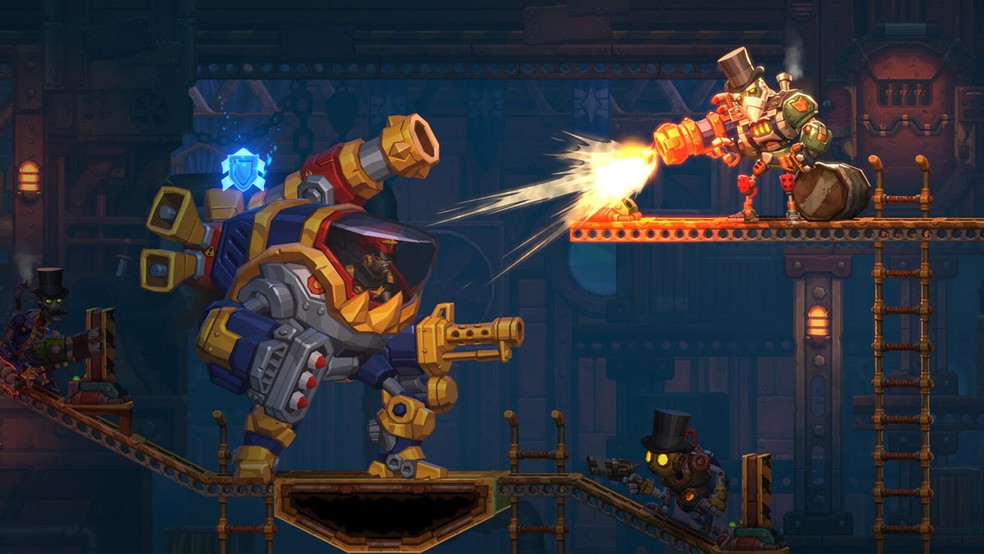 SteamWorld Heist 2 traz de volta o Capitão Leeway e sua tripulação de robôs em aventuras a bordo de um submarino — Foto: Reprodução/Steam