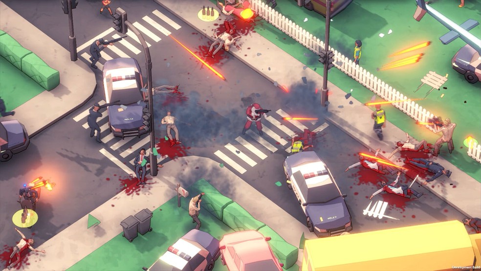 Maniac invoca uma sensação muito específica de causar o caos como nos primeiros jogos de GTA para o PlayStation One — Foto: Reprodução/Steam