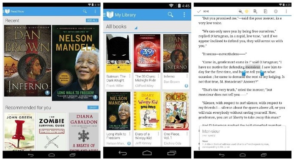 Como ler arquivos pessoais no Google Play Livros