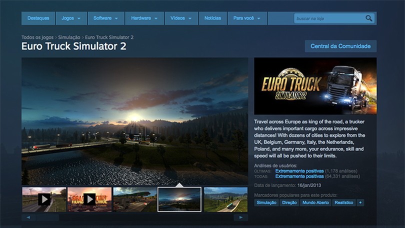 Euro Truck Simulator 2: confira requisitos para download e como jogar