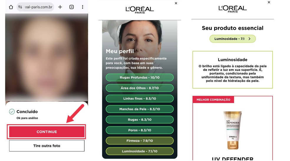 Quanto menor a pontuação em cada quesito, mais cuidado é necessário — Foto: Reprodução/Júlia Silveira