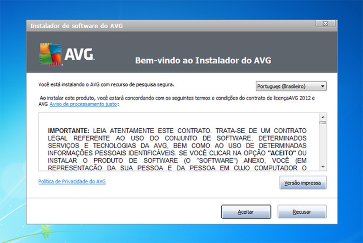 Como instalar o AVG Antivirus Free Edition 2012