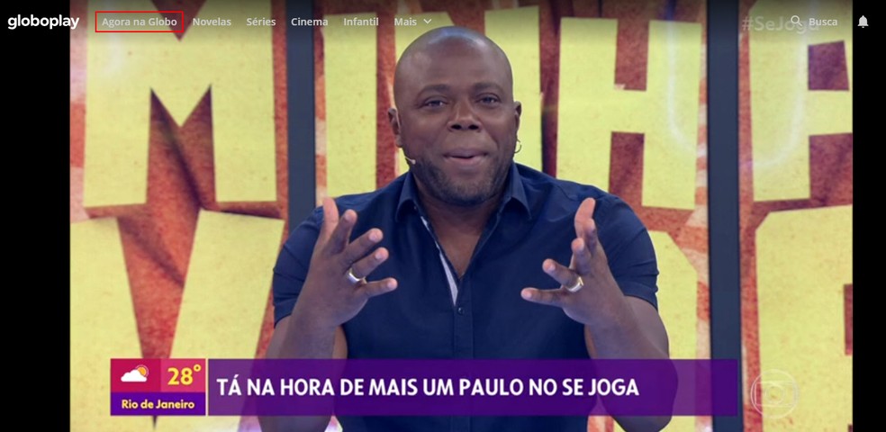 Globoplay transmite programação da Globo ao vivo 24 horas — Foto: Reprodução/Rodrigo Fernandes