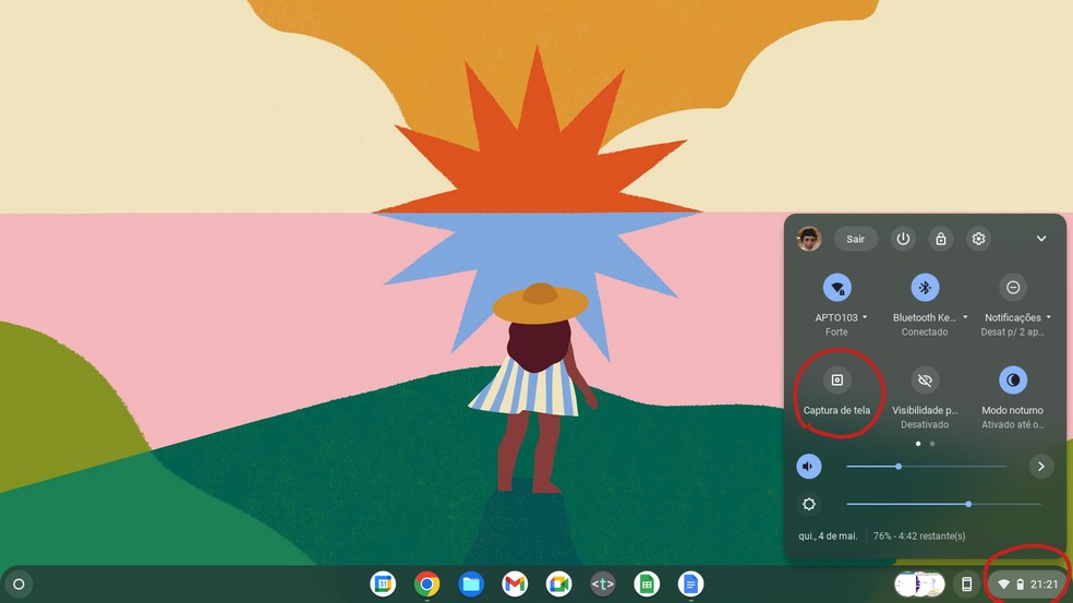 Como tirar print no Chromebook