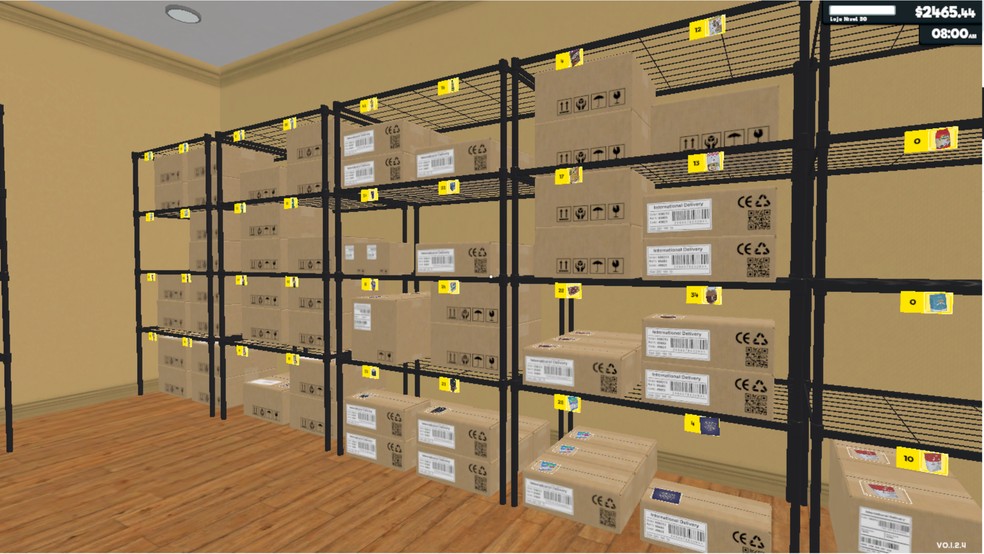 Em Supermarket Simulator é preciso administrar tudo, até estoques — Foto: Reprodução/TechTudo