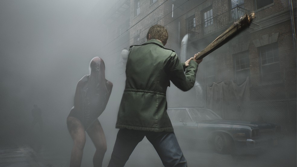 O combate de Silent Hill 2 Remake é focado em armas brancas e de fogo — Foto: Reprodução/Steam