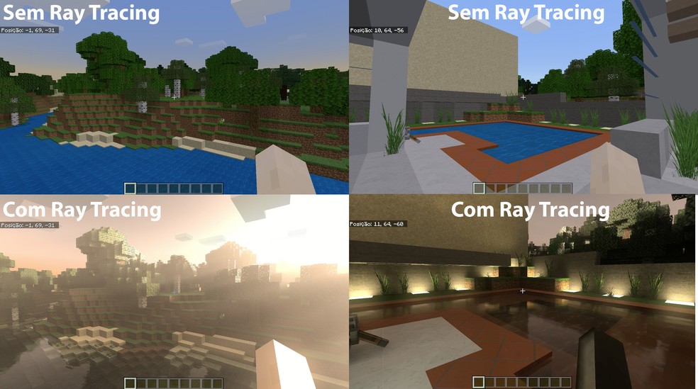 Minecraft  Ray Tracing e novas texturas deixam o jogo ultra realista;  Confira!