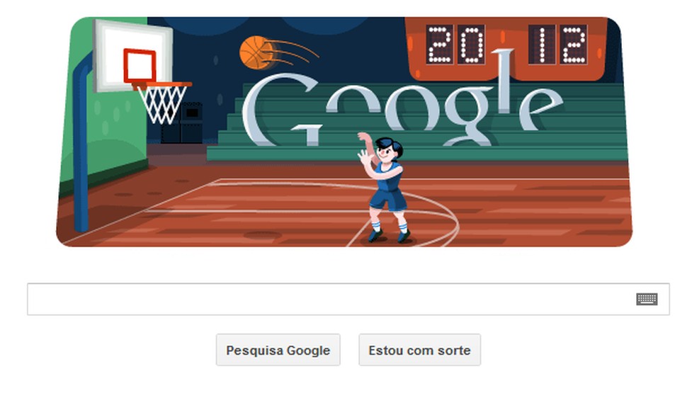 Logo do Google é jogo de basquete nesta quarta-feira