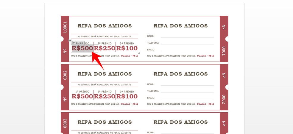 cartela de rifa com nomes, clubes, bicho e numeros todos por