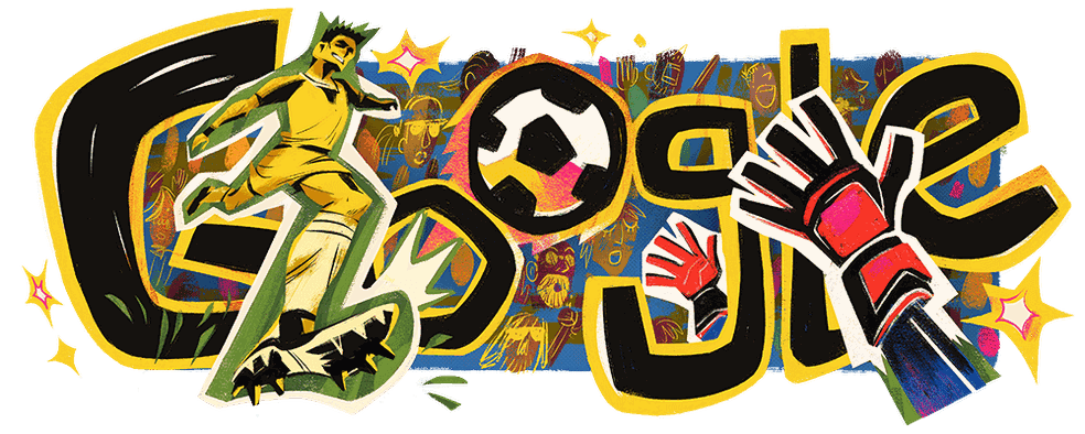 Doodle da Copa América tem bola de futebol no lugar da letra O — Foto: Reprodução/Google