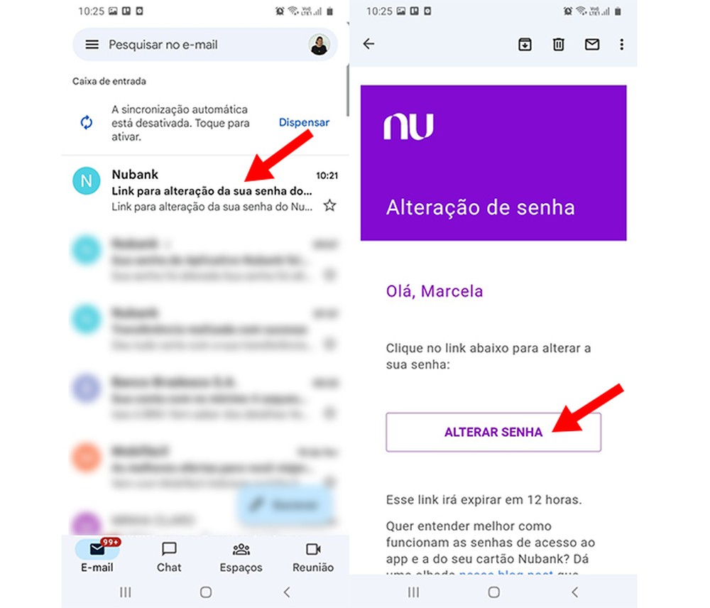 Como mudar a senha do aplicativo Nubank