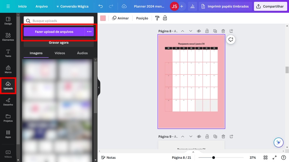 Planner 2024 para imprimir: como fazer agenda personalizada no Canva