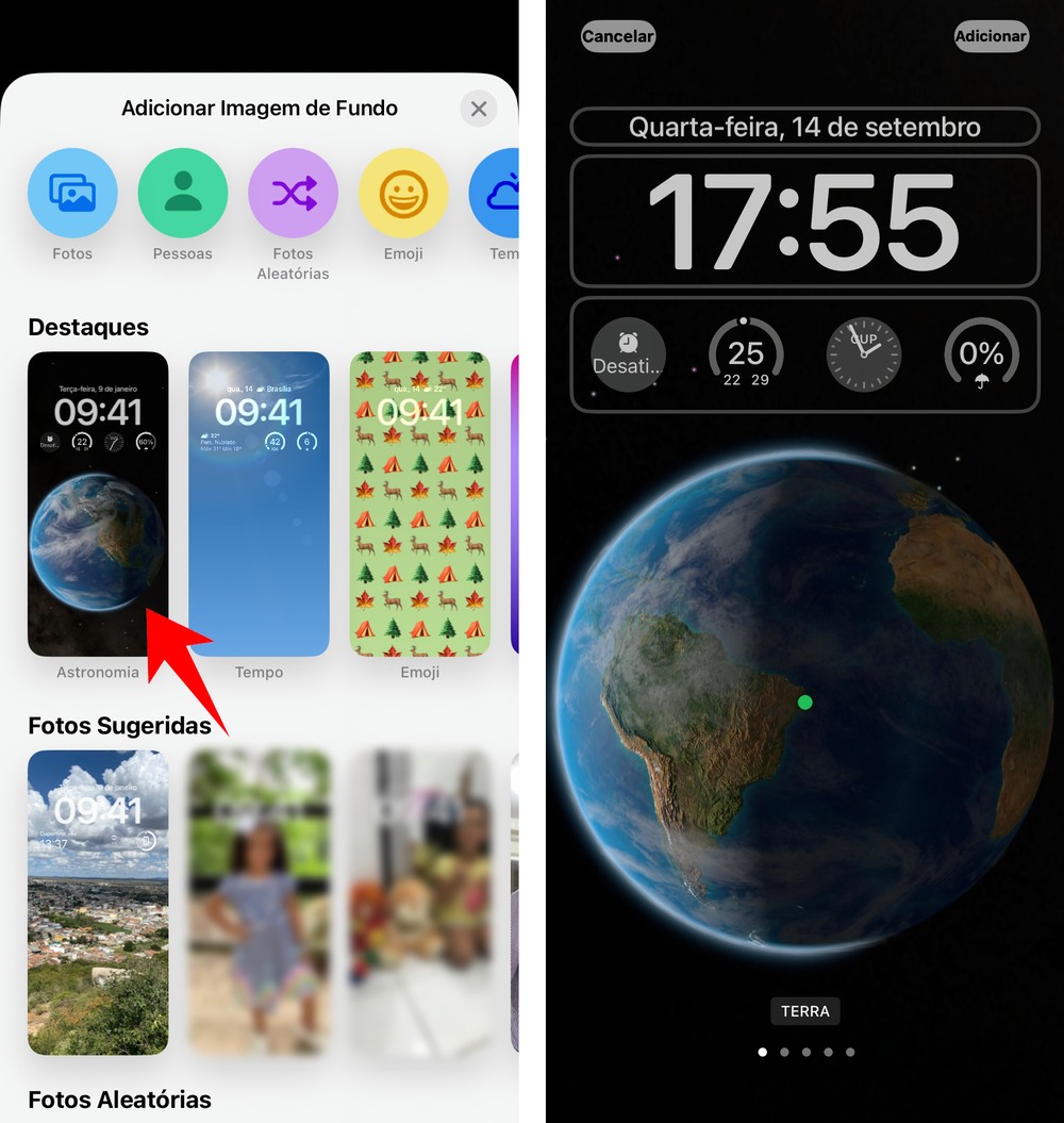 iOS 16 como personalizar o papel de parede no iPhone