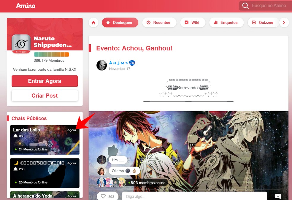 Anime Amino: como se cadastrar e usar a rede social para fãs de