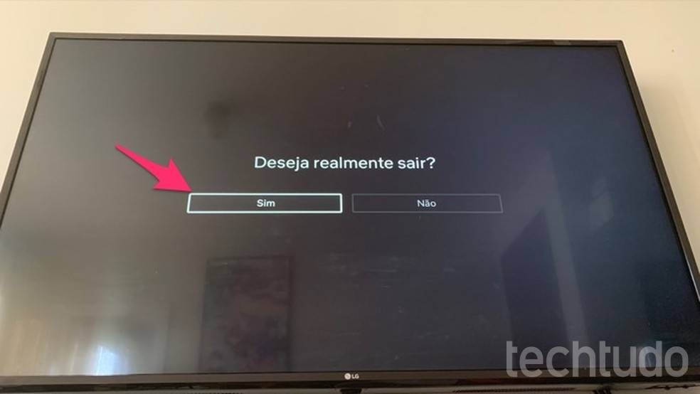 Como sair da Netflix na TV