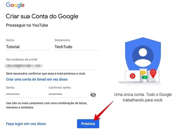 Como Criar Uma Conta No Youtube 0213