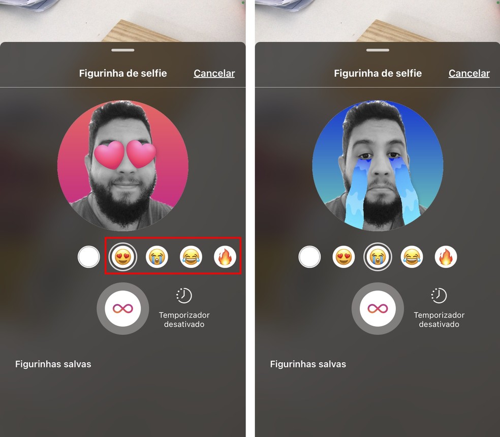 Como enviar uma figurinha de selfie no Instagram