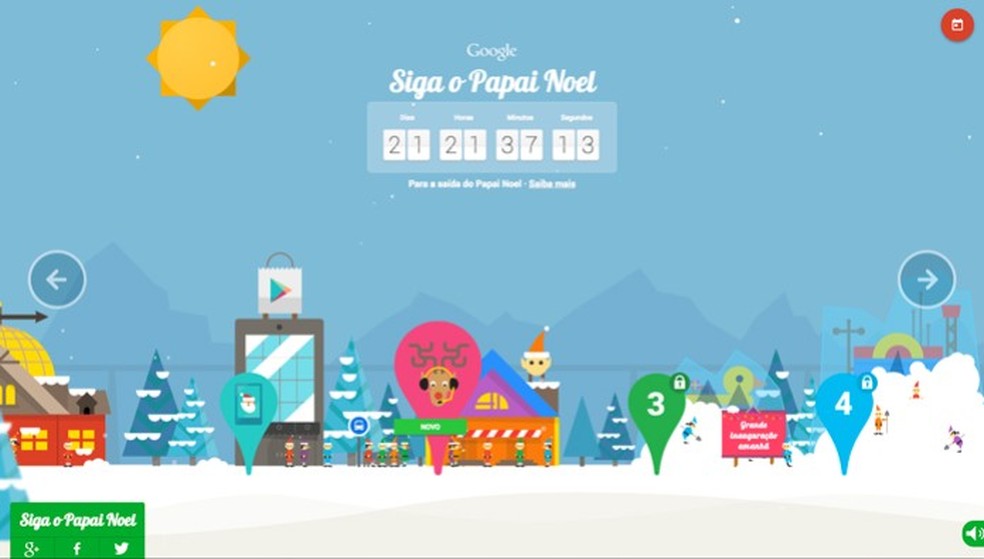 Google Santa Tracker: siga o Papai Noel até o dia do Natal no Chrome