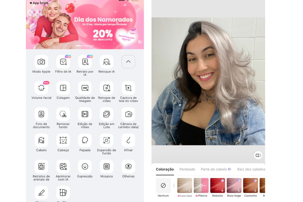 O BeautyPlus oferece aos seus usuários a liberdade de soltar a criatividade, explorando diversos recursos de personalização