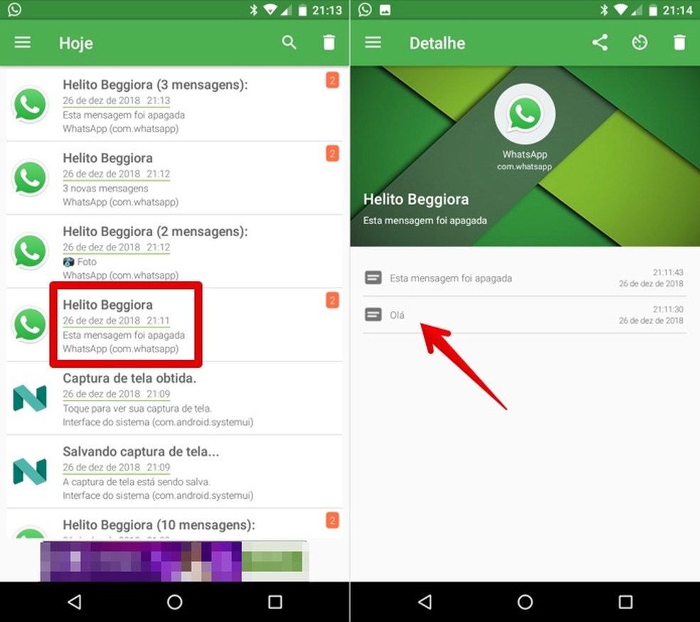 Como ver mensagens apagadas para todos no WhatsApp