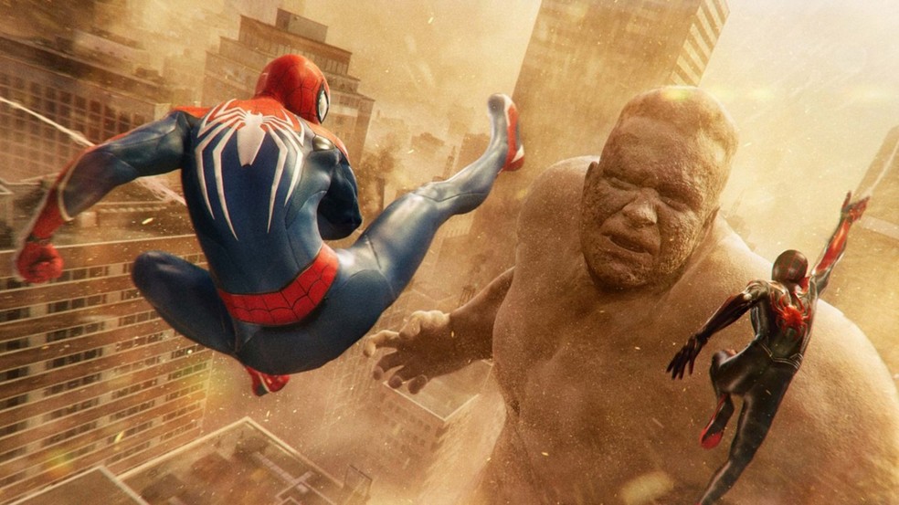 O Homem-Areia gigante de Spider-Man 2 — Foto: Divulgação/PlayStation