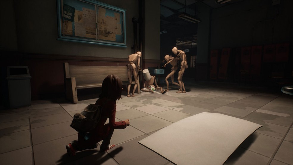 Em Gylt a pequena Sally terá que decidir entre enfrentar seus medos ou se esconder deles enquanto procura por sua prima — Foto: Reprodução/Steam