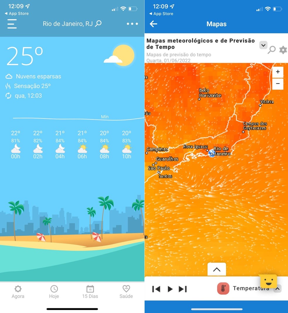 6 apps de clima para verificar a previsão do tempo