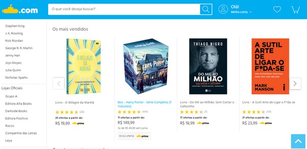 Sete sites para quem gosta de comprar livros pela Internet