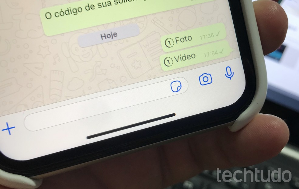   Sem bugs, fotos de visualização única do WhatsApp podem ser abertas somente uma vez; depois disso, elas “desaparecem” permanentemente  — Foto: Rodrigo Fernandes/TechTudo