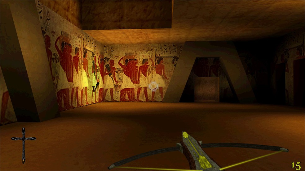 Ominous Horizons: A Paladin's Calling é um FPS estilo dos anos 90 sobre um paladino protegendo a Bíblia de Gutenberg das forças do mal — Foto: Reprodução/Steam