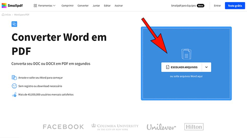 Como Transformar Word Em Com Smallpdf