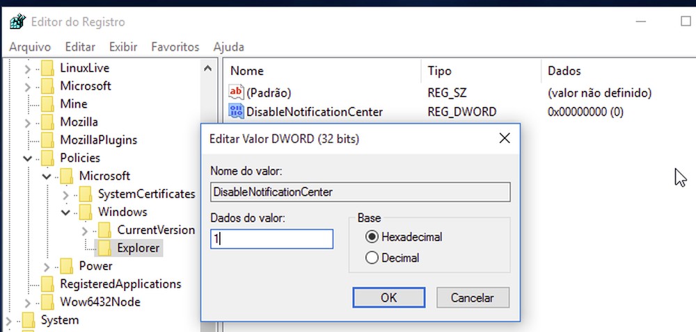 Como desativar a Central de Ações no Windows 10