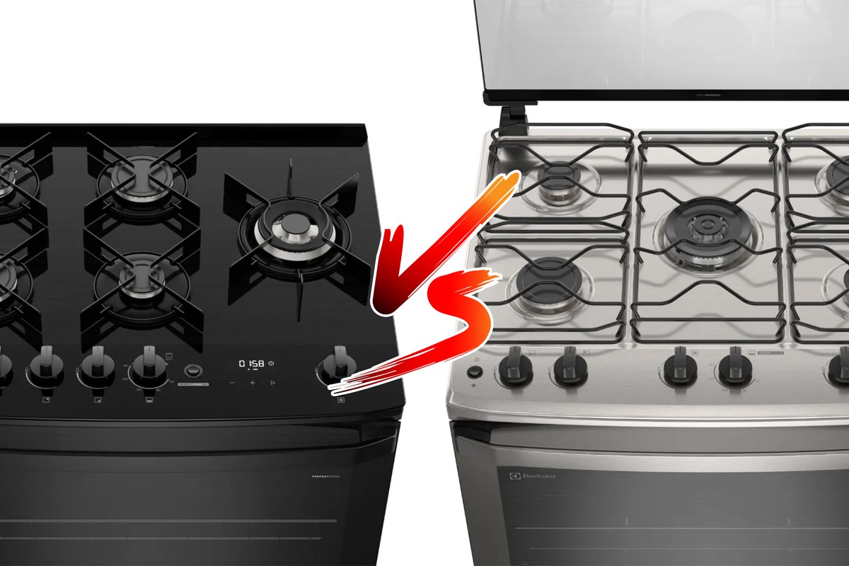 Fogão com mesa de vidro ou inox: qual o melhor? Veja as diferenças