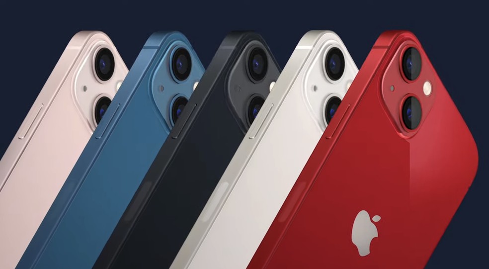 As cores do iPhone 13 — Foto: Reprodução/Apple