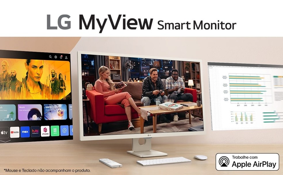 LG MyView permite espelhamento de tela de dispositivos móveis. — Foto: Divulgação/LG
